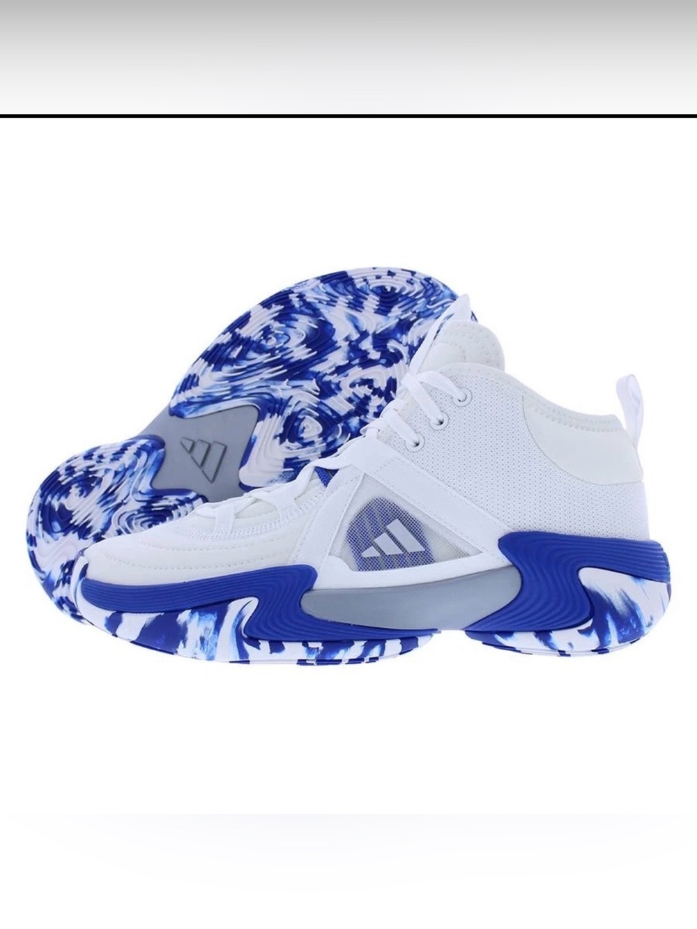 Adidas women’s Exhibit Select Mid basketball shoes white blue size 7.5 NWOB